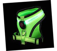NOLITOY USB Rechargeable LED Dog Vest with Three Lighting Modes Breathable Luminous Safety Harness for Night Visibility Easy to Wear for Pets
