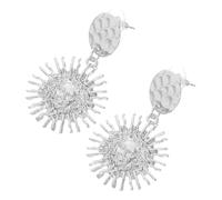 NOLITOY Vintage Boho Sun Earrings for Women Artistic Round Alloy Hoop Dangle Jewelry with Sun Pendant Unique Freespirited Design for Parties and Festivals