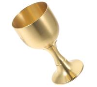 NOLITOY Vintage Brass Metal Offering Cup for Buddhist Worship and Temple Rituals Chalice with Smooth Texture Easy to Clean Goblet for Holy Communion and Water Offering