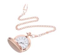 NOLITOY Vintage Men Pocket Watch with Chain Smooth Quartz Movement Roman Numerals Dial Retro Fob Timepiece for Holidays Business and Leisure Occasions