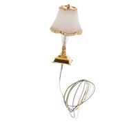 NOLITOY Vintage Miniature Desk Lamp LED Light Fixture for Dollhouse Furniture Decor Tiny Retro Model with Soft Illumination Collectible Craft Accessory for Cozy Miniature Rooms