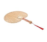 NOLITOY Vintage Style Summer Handheld Fan Natural Wheat-straw Cooling Fan Lightweight Portable for Outdoor Use Rustic Wedding and Beach Accessory