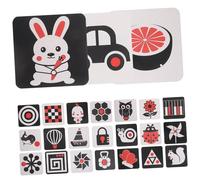 NOLITOY Visual Stimulation Color Cards for Boy Girl Months Cognitive Educational Flashcards with Bright Patterns to Enhance Memory and Creativity Development