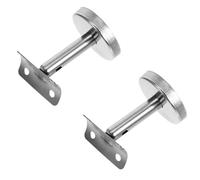 NOLITOY Wall Mount Handrail Brackets with Two-Hole Saddle Design 2pcs Stainless Steel Strong Round Straight Railing Support for Stair Banisters for Home and Hallway Installation