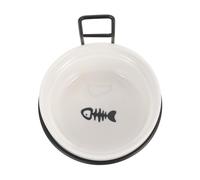 NOLITOY Wall-mounted Cat Feeder with Ceramic Bowl and Fixed Rack Capacity Pet Food Container for Cats Anti-spill Hanging Pet Bowl Removable and Easy to Clean