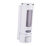 NOLITOY Wall-mounted Soap Dispenser Refillable Hand Press Type for Shampoo Shower Gel Lotion Holder White for Hotel Bathroom with Punching Installation