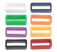 NOLITOY Watch Band Strap Keeper Rings Set 8 Pieces Soft Silicone Replacement Loops 16Mm Suitable for Casual and Office Use