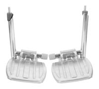 NOLITOY Wheelchair Footrest Replacement Pair with Heavy Duty Metal Foot Pedals and Thickened Plastic Footplates Universal Stable Leg Support for Elderly and Patient Mobility