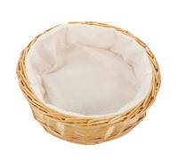 NOLITOY Wicker Bread Basket with Cloth Lining Scratch-resistant Woven Tray for Kitchen Table Storage Organizer Home Office Bedroom Snack Pastry Holder