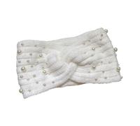 NOLITOY Winter Knitted Pearl Headband for Women Cozy Plush Hair Band for Outdoor Sports and Holiday Parties Warm Ear Warmer Hair Accessory Gift for Mom and Friends