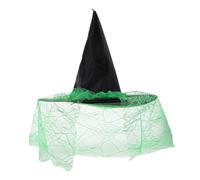 NOLITOY Witch Hat with Mesh Veil Enchanting Adult Costume Accessory for Halloween Parties Comfortable Wide Brim Headwear for Cosplay Unique Design for Mysterious Look
