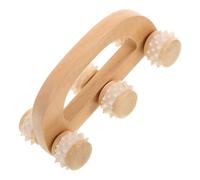 NOLITOY Wood Hand Roller Massager Small Portable Manual Massage Tool for Hand Neck Shoulder Relaxation Lightweight Comfortable Design for Travel and Home Use