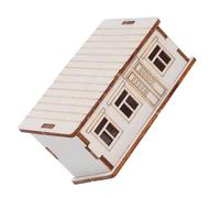 NOLITOY Wood Houses for Crafts 2 Pack Cabin Kit Simulation Miniature with Unfinished Wood Base Sturdy Material Beige Miniature Style for Home Decor and Festive Displays