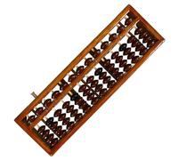 NOLITOY Wooden 13-column Chinese Abacus Retro Counting Tool and Adults, Practical School Math Learning Abacus, Portable Educational Beads Calculator