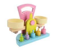 NOLITOY Wooden Balance Scale Boys and Girls Teaching Aid Cognitive Counting Toy Children Learning Arithmetic Educational Tool for Classroom and Home Use