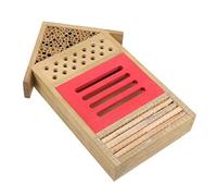 NOLITOY Wooden Bee House for Outdoor Garden Hanging Insect Shelter for Solitary Bees Butterflies Ladybugs Weather Resistant Garden Nature Lovers