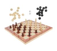 NOLITOY Wooden Chess Box Educational Game for Adults Portable Board for Family School Picnic with Memory Boosting Interactive Play and Easy Carry Design