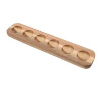 NOLITOY Wooden Chicken Egg Holder Sturdy Single-row Tray with Compartments for Kitchen Desktop Storage Egg Organizer Tray for Home