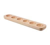 NOLITOY Wooden Egg Holder Tray Rubberwood Egg Storage Rack for Kitchen Refrigerator Countertop Display and Organized Storage