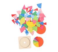 NOLITOY Wooden Fraction Number Trays Early Learning for Cognitive Development Math Education for Boys and Practical Circle Counting Tool