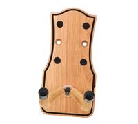 NOLITOY Wooden Guitar Wall Mount Hanger Solid Wood Musical Instrument Display Stand for Acoustic Electric Bass Ukulele with Stable Support Easy Installation Rustic Home Decor for Studio