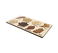 NOLITOY Wooden Leaf Puzzle for Educational Cognitive Development Multi-functional Plaything with Rounded Corners Safe Hand-eye Coordination Learning Gift for Boys and Age