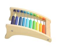 NOLITOY Wooden Math Abacus for Smooth Edges Safety Counting Montessori Arithmetic Teaching Tool Bead Rack for Learning Addition and Subtraction Educational Math Learning Aid for Students