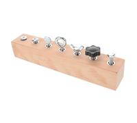 NOLITOY Wooden Montessori Screw Turning Busy Board for Sensory Educational for Hand-eye Coordination and Fine Motor Skill Development Preschool Activity for Creative Learning and Travel