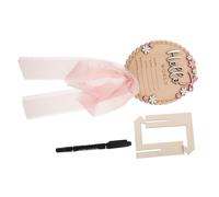 NOLITOY Wooden Newborn Announcement Sign with Marker Name Plaque Birth Keepsake Board for Boys and Shower Photo Prop and Newborn Celebration Display