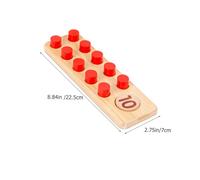 NOLITOY Wooden Number Cognitive Counting Blocks Educational Math Teaching Appliance for Learning Color Recognition Montessori