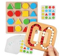 NOLITOY Wooden Puzzle Maze for Adults Handheld Puzzles Rotating Beads Elderly Games for Cognitive Activities for Seniors Intelligence