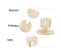 NOLITOY Wooden Rabbit Feeding Bowl Feeder Manger for Guinea Pigs and Small Animals Hay Rack Organizer Protects Food From Waste Multi Functional Stand for Bunny Chinchilla and Pets
