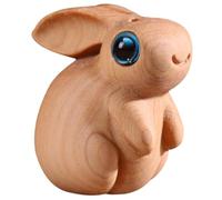 NOLITOY Wooden Rabbit Keychain Pendant DIY Charm for Bag Car Key Holder Retro Bunny Ornament for Home Office Decor Creative Wooden Bunny Sculpture Gift for Rabbit Lovers