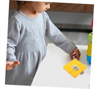 NOLITOY Wooden Sensory Busy Board DIY Door Latch Plaything for Yellow Lock Educational Developmental Activity Board for Fine Motor Skills and Brain Coordination