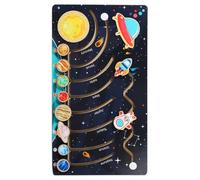 NOLITOY Wooden Solar System Puzzle for Educational Space Jigsaw Develops Fine Motor Skills Cognitive Learning Early Childhood Stem Activity