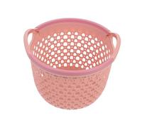 NOLITOY Woven Basket Small Decorative Storage Organizer for Home Office Nursery Rustic Style Desktop Weaving Basket in Light Pink Multi-purpose Storage for Books Snacks Towels