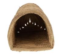 NOLITOY Woven Straw Chicken Coop Nest Medium for Hamsters and Small Pets Semi-enclosed Comfortable Animal House with Spacious Design Natural Bedding for Poultry and Guinea Pigs