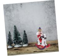 NOLITOY Xmas Nutcracker Statue Nutcracker Tabletop Christmas Standing Wooden Soldier Decor Model Holiday Gingerbread Red