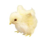 NOLITOY Yellow Fluffy Miniature Chick Plush Lifelike Simulation Chick with Spread Wings for Home Desktop Display Photography Prop