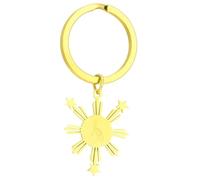 NOLKASIA Versatile Philippines Map Keychain Culture Keyrings Philippines Map Key Holder for Travelers Keychain Collectors, Gold, 3*2.5cm