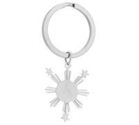 NOLKASIA Versatile Philippines Map Keychain Culture Keyrings Philippines Map Key Holder for Travelers Keychain Collectors, Silver, 3*2.5cm