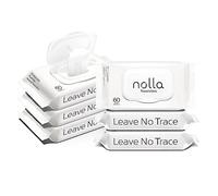 Nolla Flushable Wipes, 100% Plant-Based, Plastic-Free and Biodegradable - For Adults and Kids - Unscented + Soothing Aloe and Vitamin E 360 Count (6 Packs of 60)