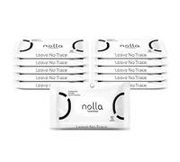 Nolla Flushable Wipes Travel Packs, 100% Plant-Based, Plastic-Free and Biodegradable - Unscented + Soothing Aloe and Vitamin E 120 Count (10 Packs of 12)