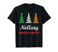 Nollaig Shona Dhuit Irish Christmas Tree Ireland Flag T-Shirt