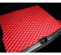 NOLLAM Car Boot Mats for Peugeot 408 Gt X 2023 2024 2025,Leather Trunk Liner Cargo Carpets Waterproof Scratch Proof Non-Slip Interior Accessories, H-red