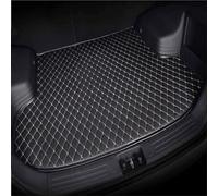 NOLLAM Car Boot Mats for Peugeot 408 Gt X 2023 2024 2025,Leather Trunk Liner Cargo Carpets Waterproof Scratch Proof Non-Slip Interior Accessories,D-Black-Beige