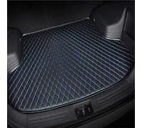 NOLLAM Car Boot Mats for Peugeot 408 Gt X 2023 2024 2025,Leather Trunk Liner Cargo Carpets Waterproof Scratch Proof Non-Slip Interior Accessories,F-Black-Blue