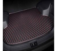 NOLLAM Car Boot Mats for Peugeot 408 Gt X 2023 2024 2025,Leather Trunk Liner Cargo Carpets Waterproof Scratch Proof Non-Slip Interior Accessories,E-Black-Red
