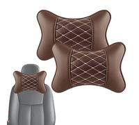 NOLLAM Car Headrest Pillow, Leather Neck Pillow For Car Seat Headrest Cushion, 2pcs Car Seat Pillows, Car Headrest Cushion Support Pillow, Auto Neck Support For Comfortable Driving