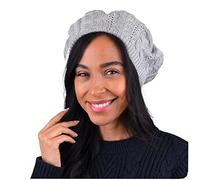 Nollia Soft Knit Solid Color Beanie, Chic, and Lightweight Crochet Knitted Style Beanie Hat for Women, One Size Slouchy Hat, Silver, One Size